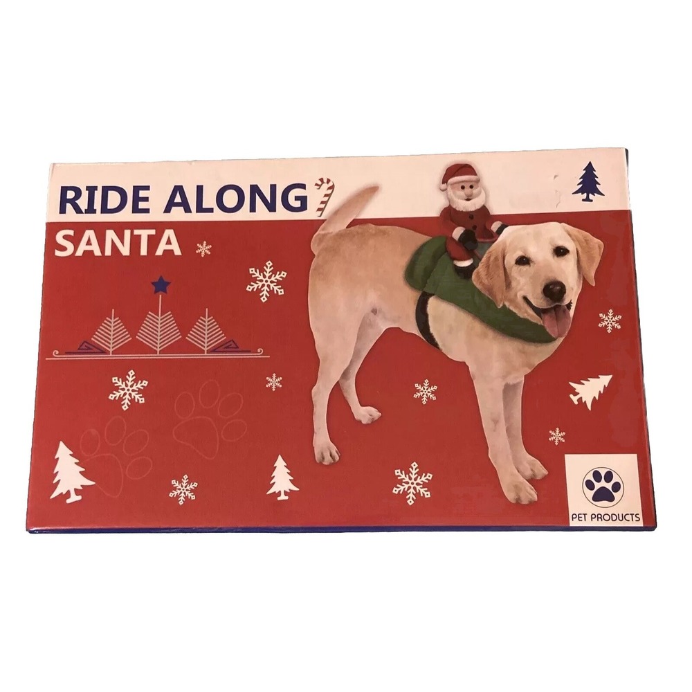 Ride Along Santa Dog Halter Costume Size Medium NIB Christmas Animal New